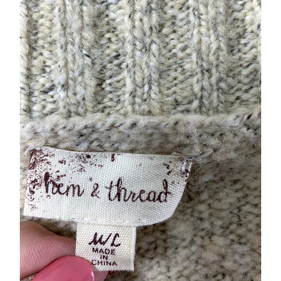 Hem & Thread Cardigan Womens Large Boho Aztec Print‎ Open Front Sweater - Picture 5 of 7